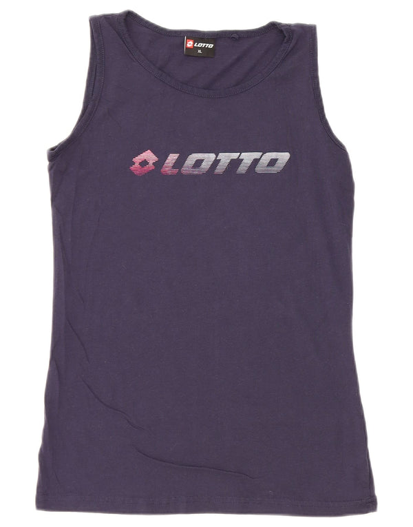 Lotto Boys Graphic Vest Vest Top 15-16 Ani XL Bleumarin Bumbac