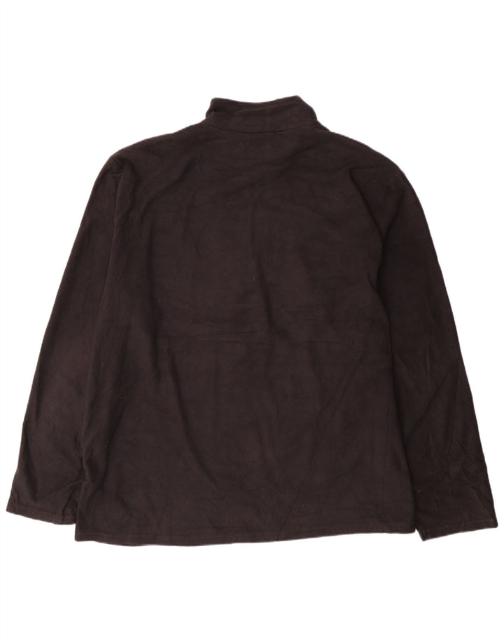 Jumper pentru bărbați Mountain Warehouse, din lână, cu fermoar și gât, 3XL, negru