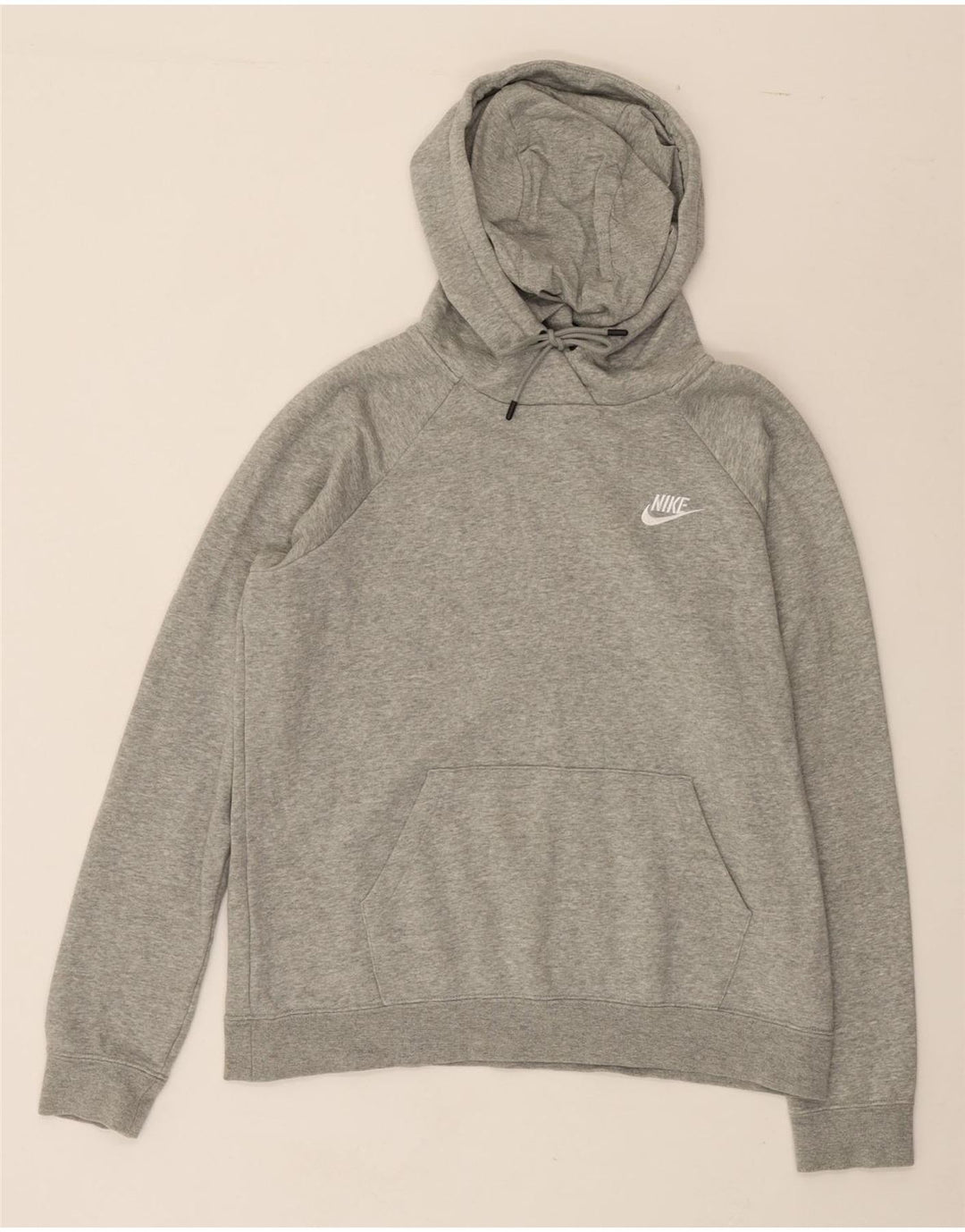 NIKE Womens Hoodie Jumper UK 14 Medium Grey Cotton Vintage Nike and Second-Hand Nike from Messina Hembry 