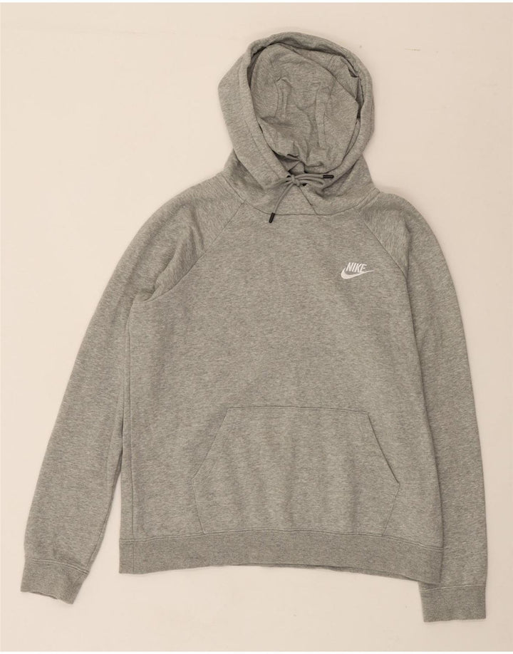 NIKE Womens Hoodie Jumper UK 14 Medium Grey Cotton Vintage Nike and Second-Hand Nike from Messina Hembry 