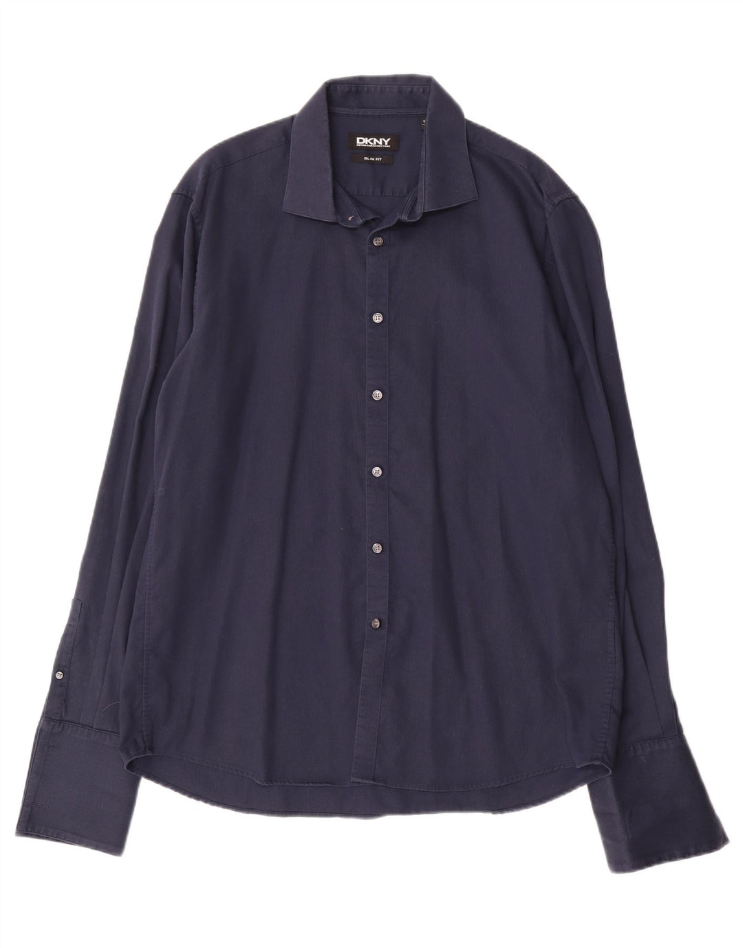 Cămașă pentru bărbați DKNY Slim Fit Mărimea 17 1/2 44 XL Bumbac bleumarin