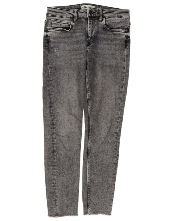 Blugi slim pentru femei Zara EU 36 XS W26 L26 bumbac gri