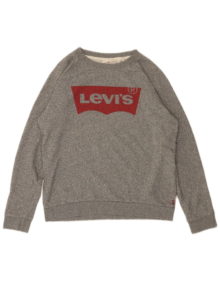 Pulover Levi's pentru damă cu grafică, UK 10, bumbac cu pete gri mici