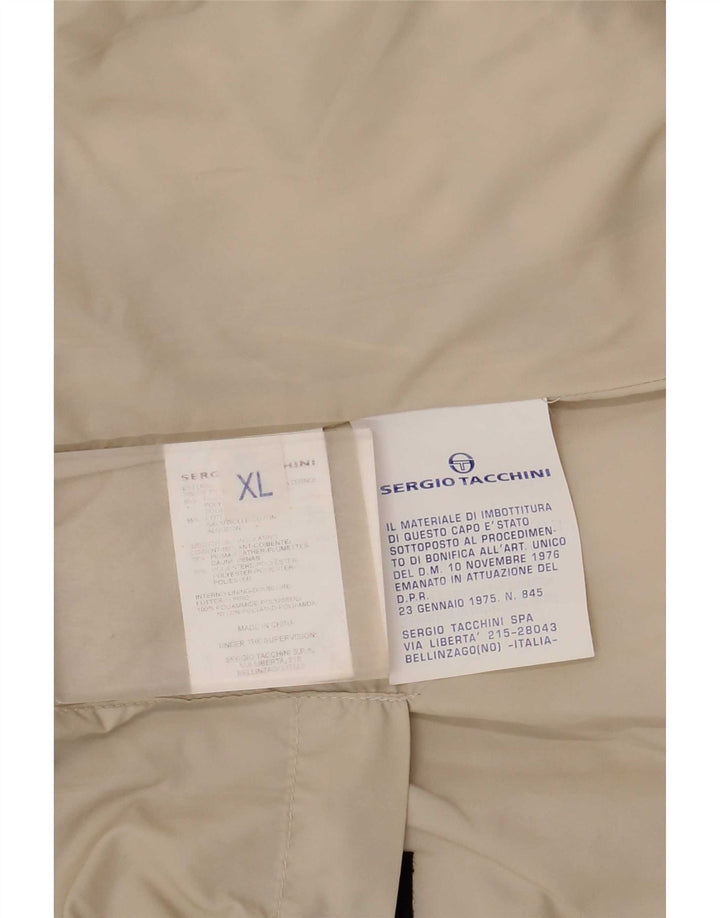 Gilet căptușit pentru bărbați Sergio Tacchini UK 42 XL poliester bej