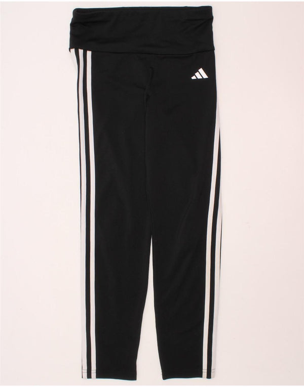 ADIDAS Girls Aeroready Leggings 11-12 Years  Black Polyester