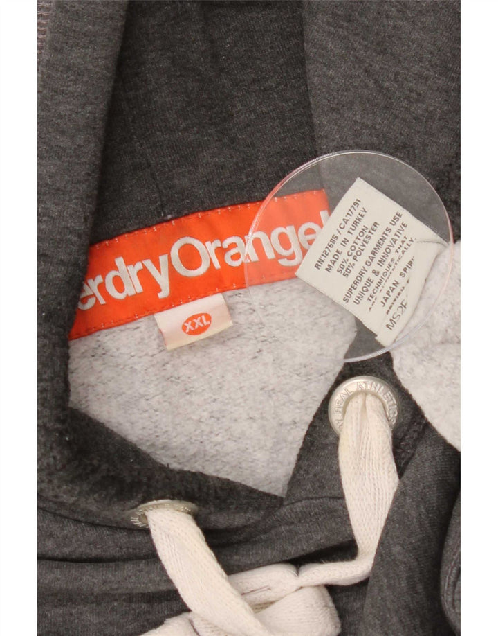 Pulover Superdry pentru bărbați, bumbac gri 2XL