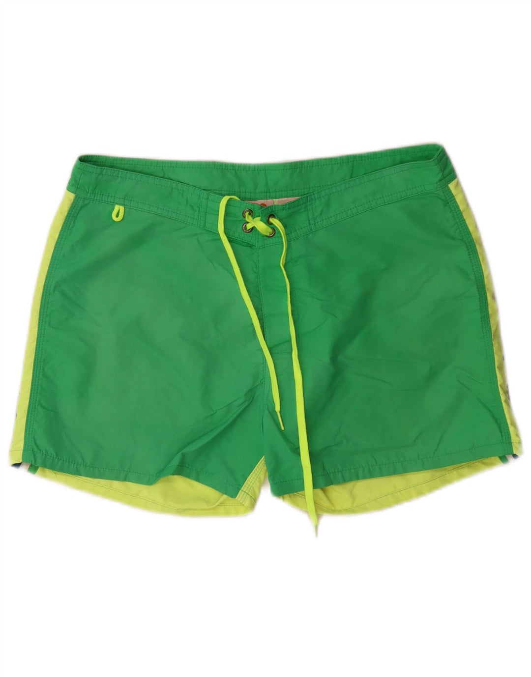 Pantaloni scurți de înot Sundek pentru bărbați, nailon colorblock verde mediu