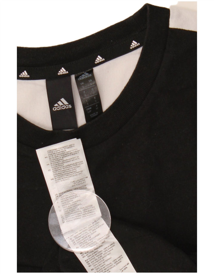 Tricou pentru bărbați Adidas Top mic, negru, color block, bumbac