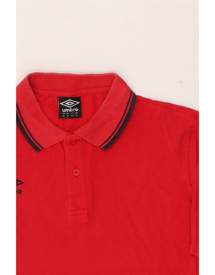 UMBRO Mens Polo Shirt XL Red Cotton Vintage Umbro and Second-Hand Umbro from Messina Hembry 