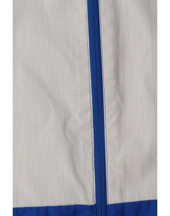 Jachetă de ploaie cu glugă Adidas pentru bărbați UK 38 Medium Blue Colorblock Poliester