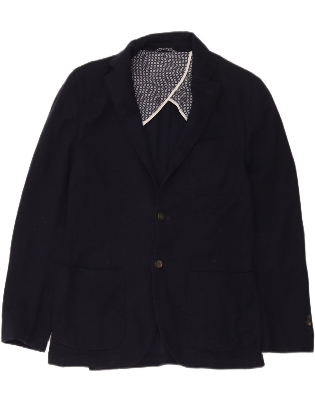 Massimo Dutti Jachetă pentru bărbați cu 2 nasturi EU 50 Bumbac bleumarin mediu