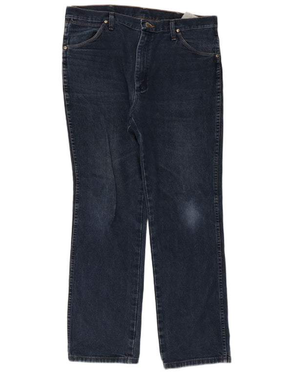 Blugi drepti pentru bărbați Wrangler W36 L32 bumbac bleumarin