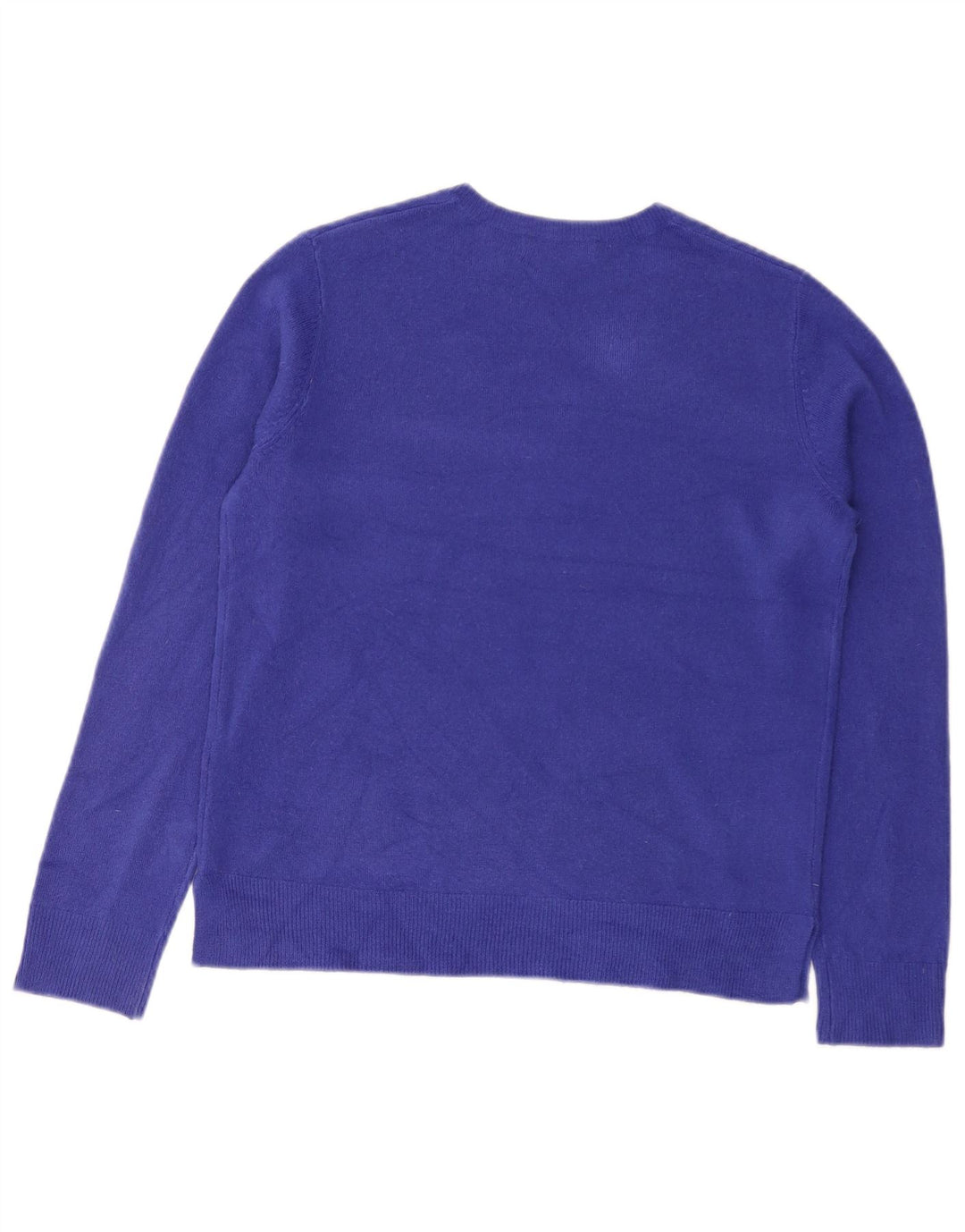 Pulover pentru femei Marks & Spencer cu decolteu în V UK 12 Medium Blue Acrylic
