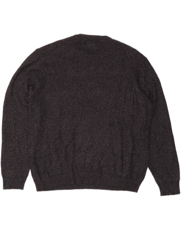 Pulover pentru bărbați Marks & Spencer, cu gât crew, 2XL, albastru marin pătat