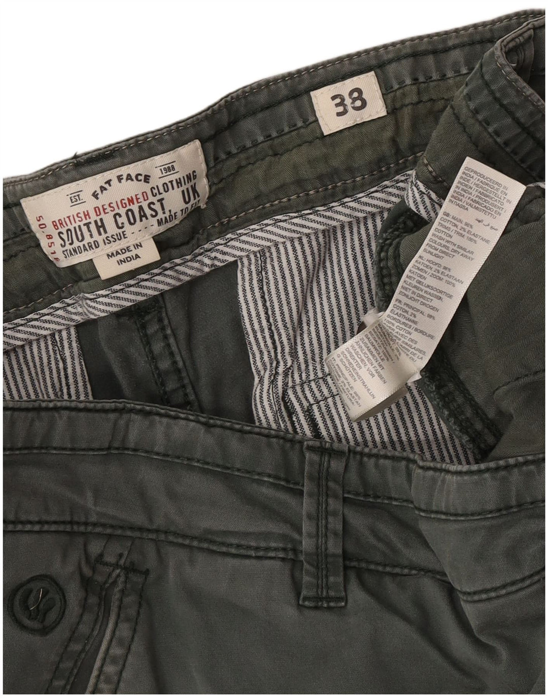 Pantaloni scurți pentru bărbați Fat Face Regular Cargo W38 XL, bumbac verde