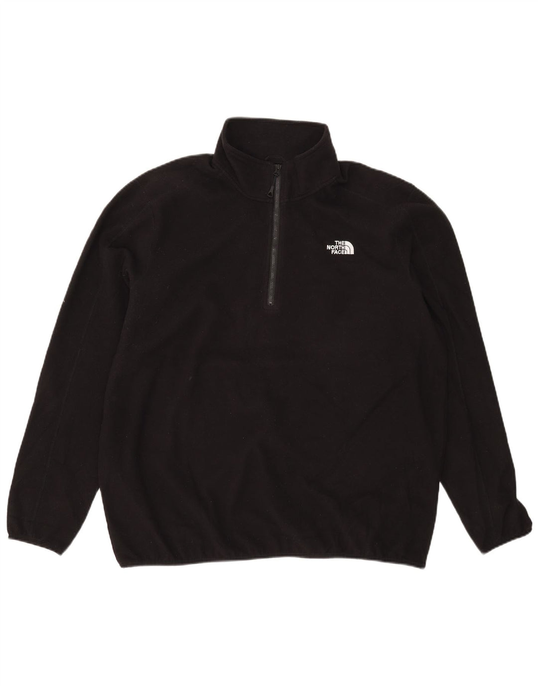 Pulover din lână The North Face pentru bărbați, cu fermoar și gât, poliester negru 2XL