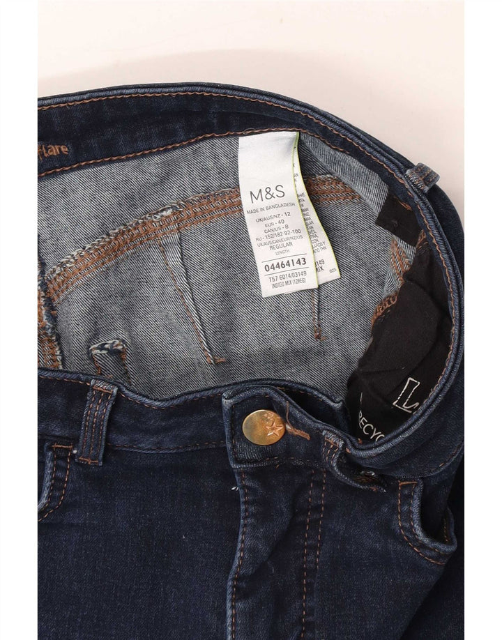 Blugi evazați pentru femei Marks & Spencer UK 12 Medium W30 L27 Bleumarin