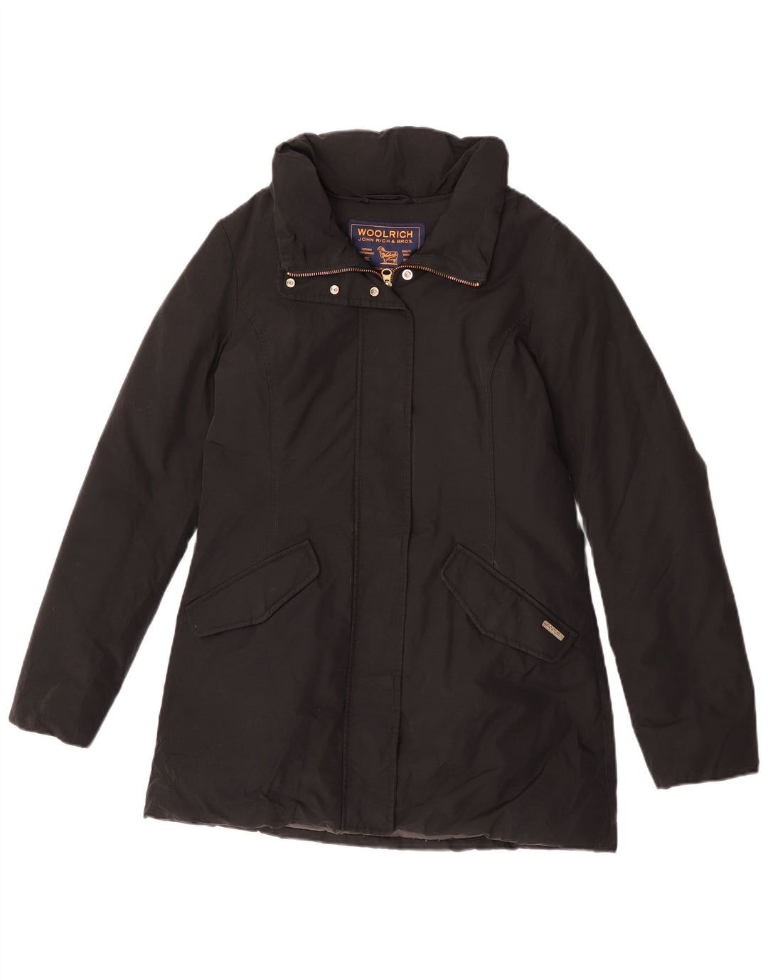 Palton căptușit pentru femei Woolrich UK 10 mic bumbac negru