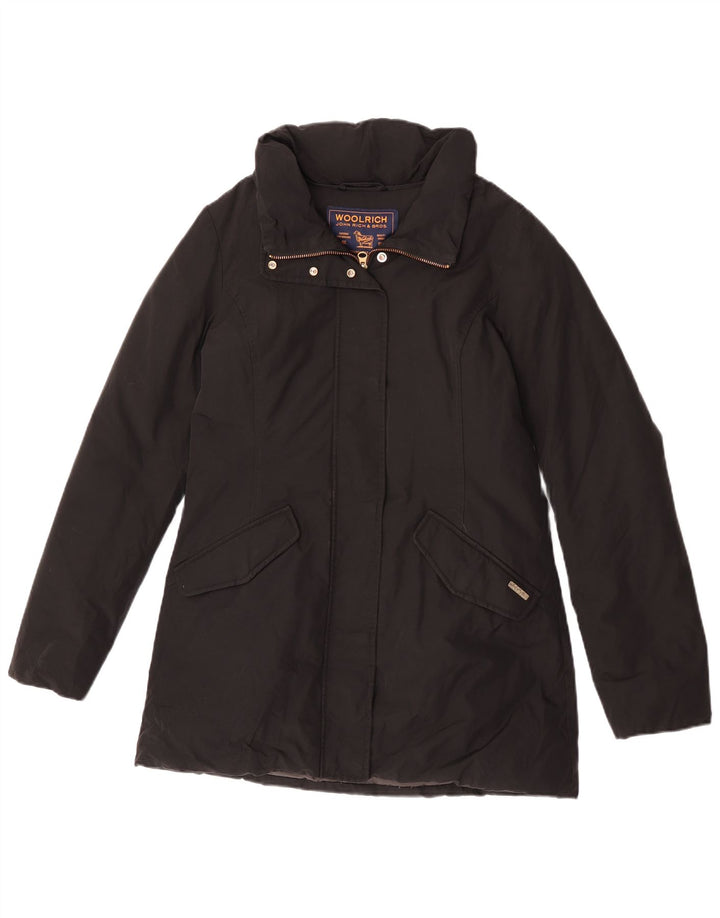 Palton căptușit pentru femei Woolrich UK 10 mic bumbac negru