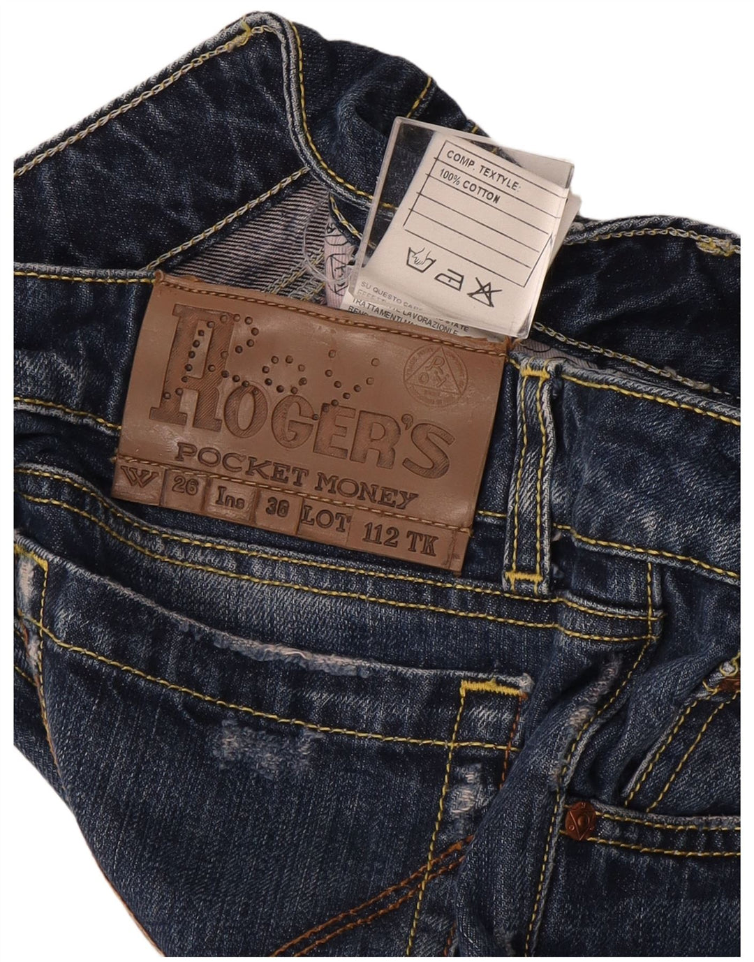 Roy Rogers Blugi Distressed drepte pentru femei W26 L32 bumbac albastru