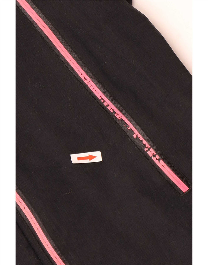 Jachetă de ploaie cu glugă Superdry pentru femei UK 14, mare, negru, nailon