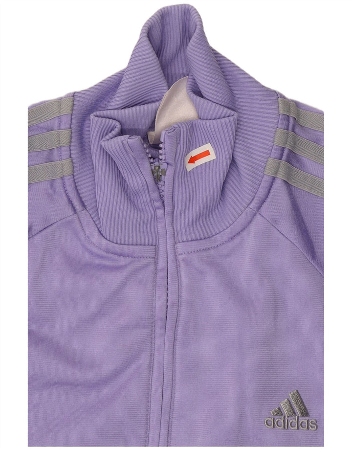 Jachetă de top pentru trening Adidas pentru femei UK 12 Poliester violet mediu