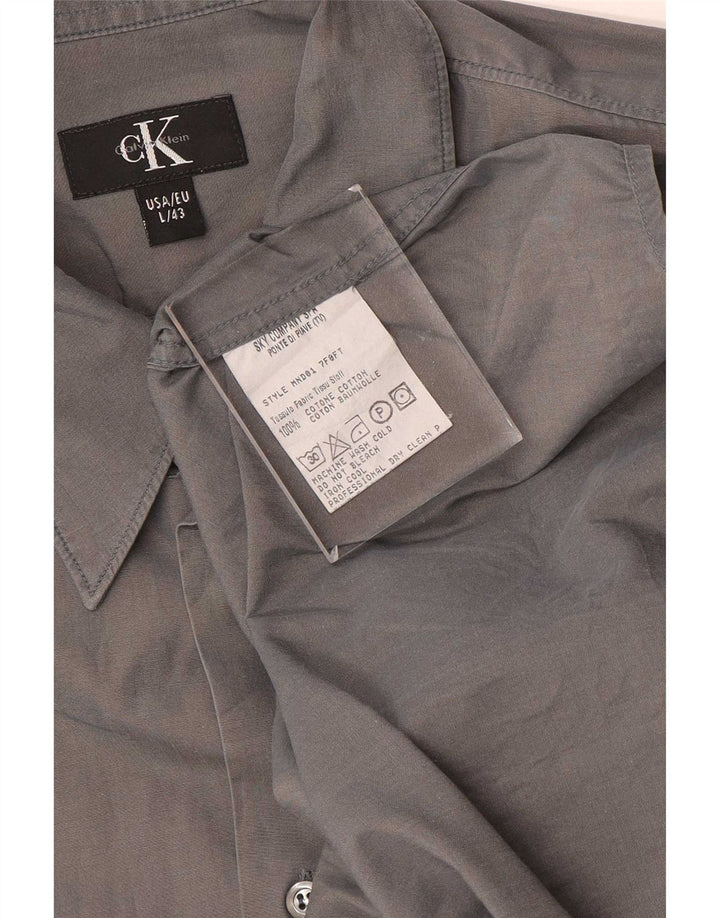 Cămașă pentru bărbați Calvin Klein Mărimea 43 Bumbac gri mare