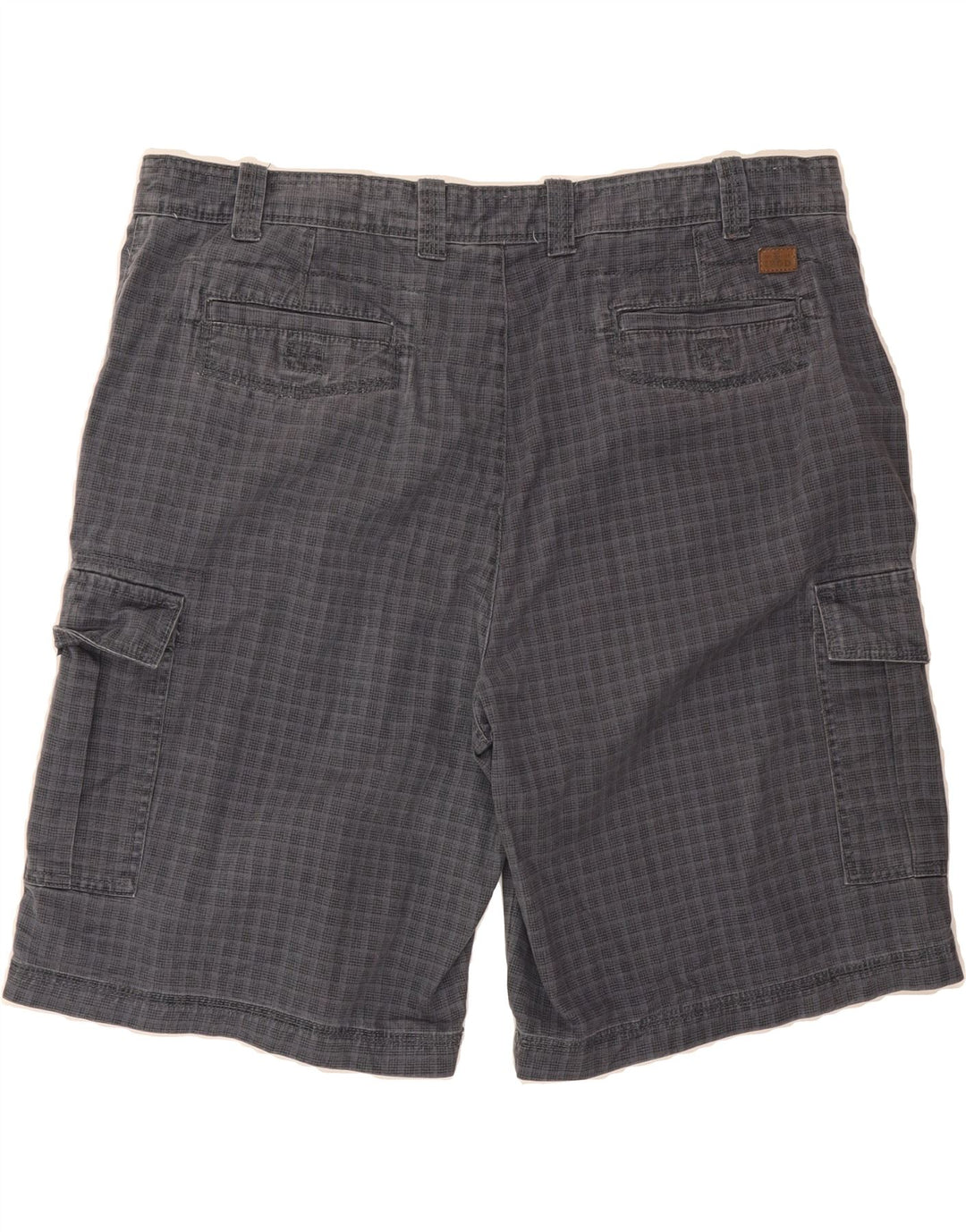 IZOD Mens Cargo Shorts W42 2XL Grey Check Cotton Vintage Izod and Second-Hand Izod from Messina Hembry 