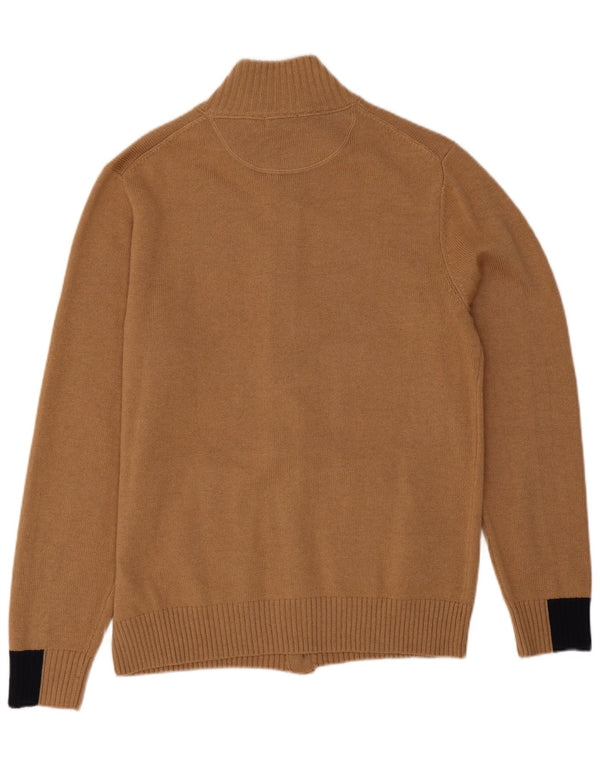 Pulover cardigan pentru bărbați Sun68, XL, bej, lână merinos