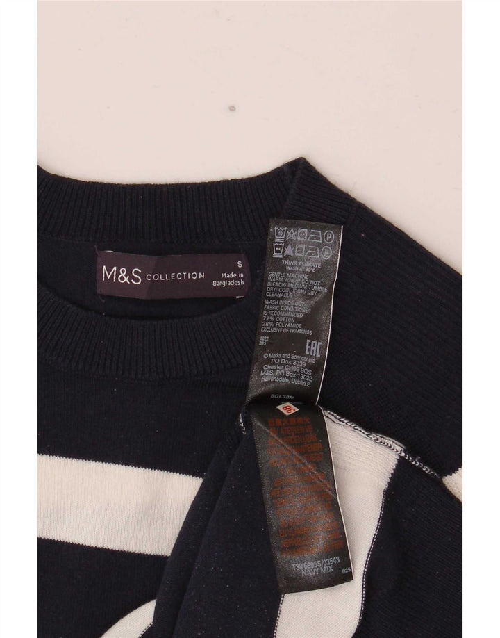 Pulover pentru femei Marks & Spencer cu decolteu rotund UK 10 Mic bleumarin