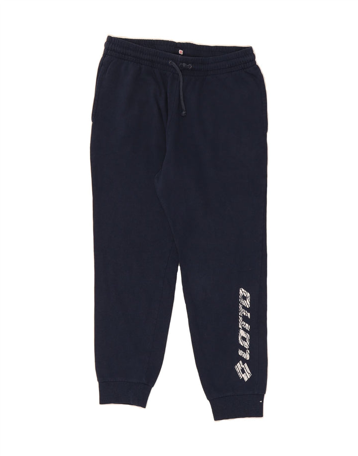 LOTTO Mens Graphic Tracksuit Trousers Joggers Medium Navy Blue Vintage Lotto and Second-Hand Lotto from Messina Hembry 