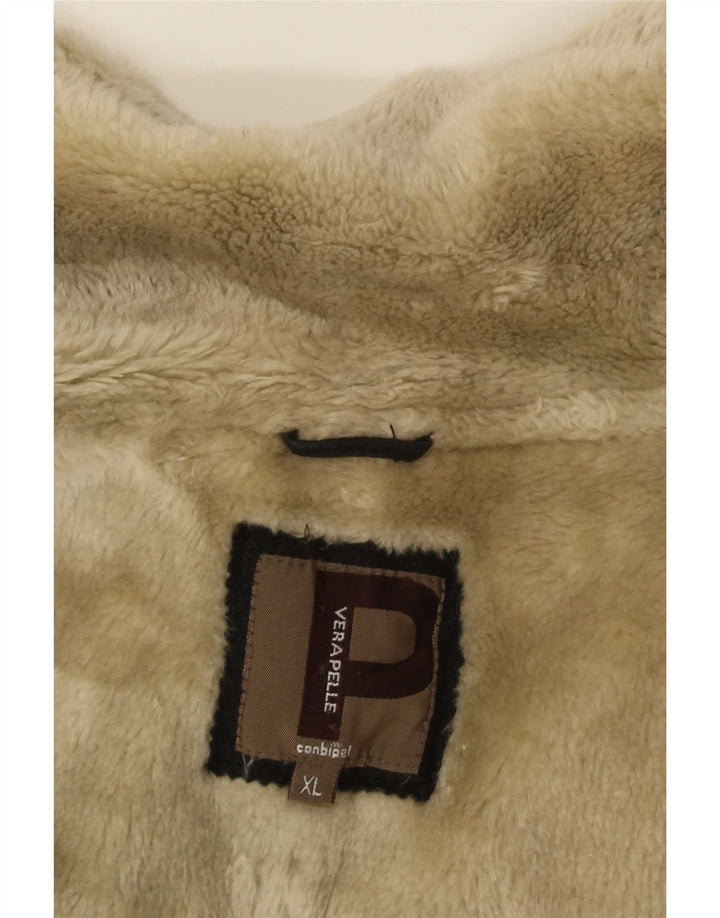 Jachetă din shearling pentru bărbați Conbipel UK 42 XL, piele neagră