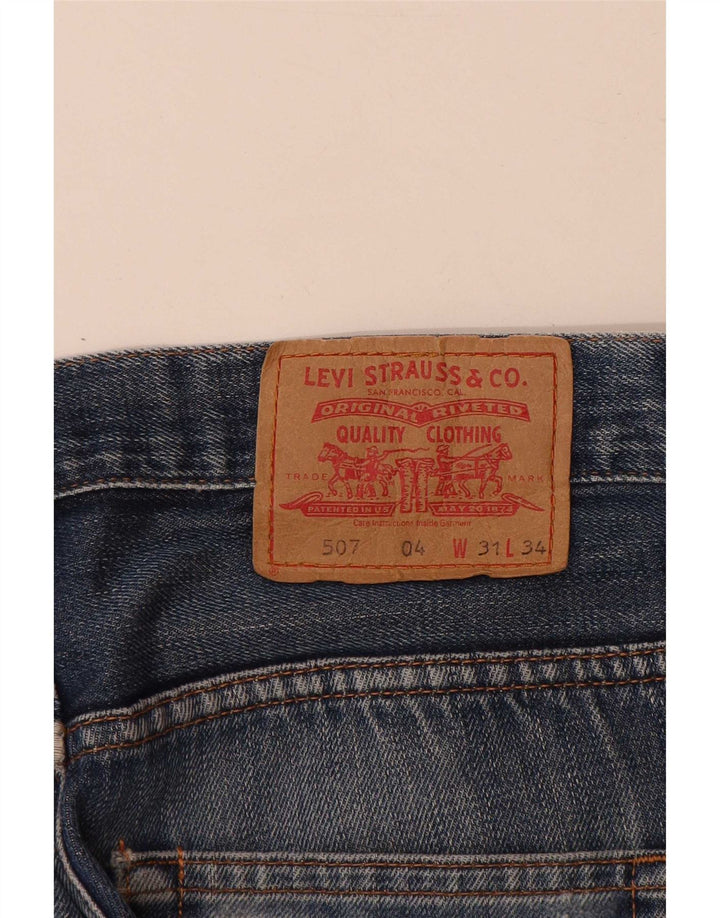 Blugi Levi's 507 Bootcut W31 L34 Bumbac albastru