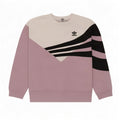 Pulover supradimensionat pentru femei Adidas UK 14 Roz mediu Colorblock