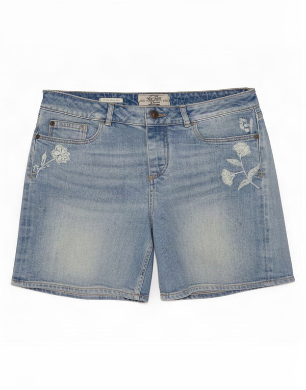 Pantaloni scurți din denim pentru femei Fat Face UK 10 Small W27 Blue Floral Bumbac