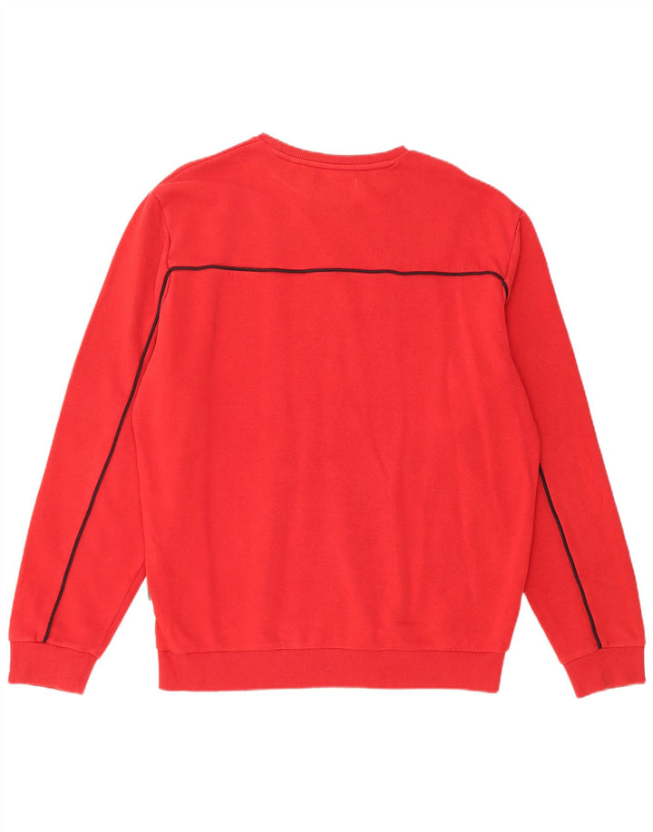 Hanorac grafic pentru bărbați GUESS Pulover mare, roșu, bumbac