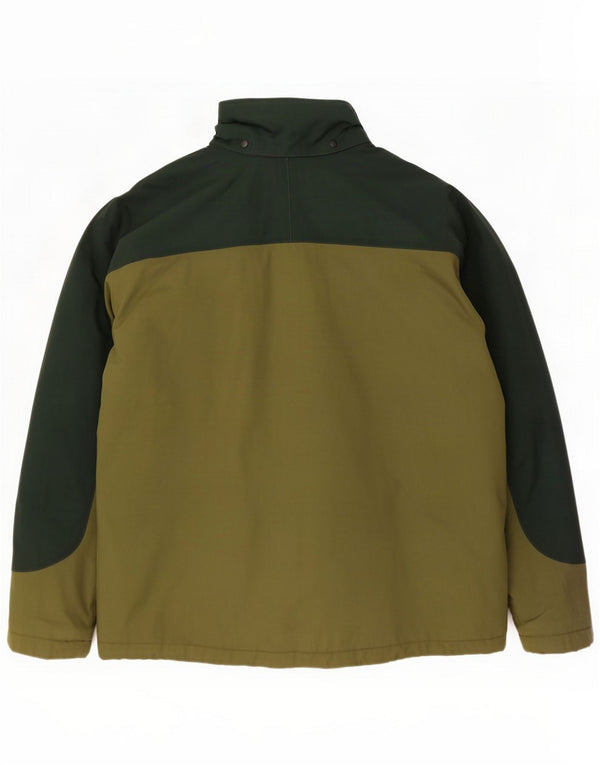Jachetă de vânt pentru bărbați Lands End Marea Britanie 46/48 XL Kaki Nailon color bloc