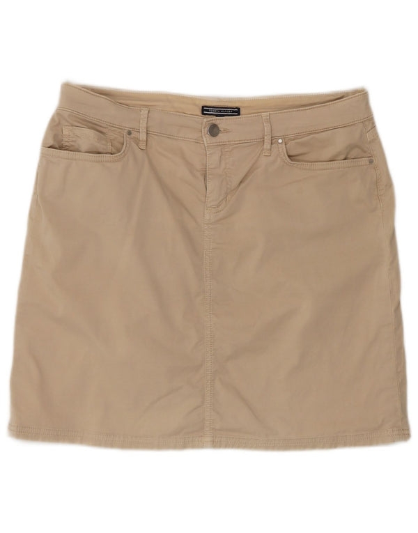 Fusta mini Tommy Hilfiger pentru femei US 10 Large W32 Beige Bumbac
