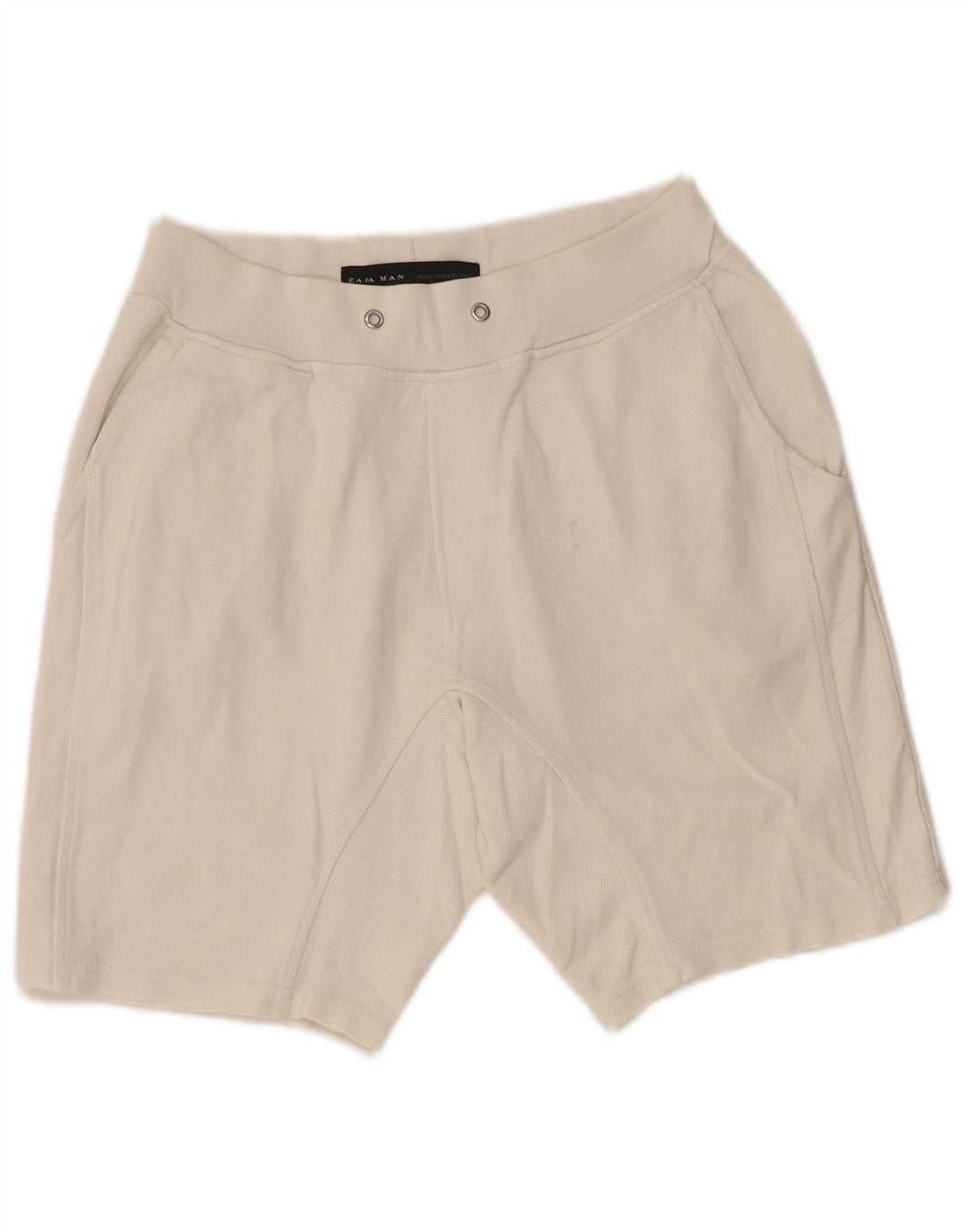 Pantaloni scurți chino pentru bărbați Zara Medium W31 Bumbac alb