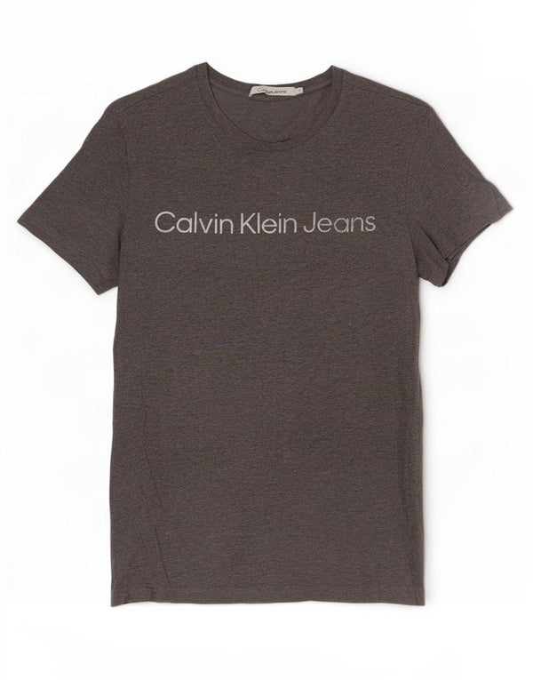 Tricou grafic pentru bărbați Calvin Klein Jeans Top Medium Gri