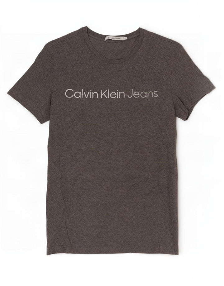 Tricou grafic pentru bărbați Calvin Klein Jeans Top Medium Gri
