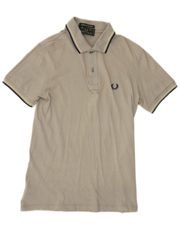 Cămașă polo Fred Perry pentru bărbați, bumbac cu dungi gri mici