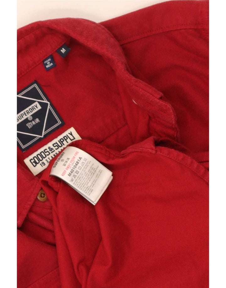 Cămașă pentru bărbați Superdry, bumbac roșu mediu