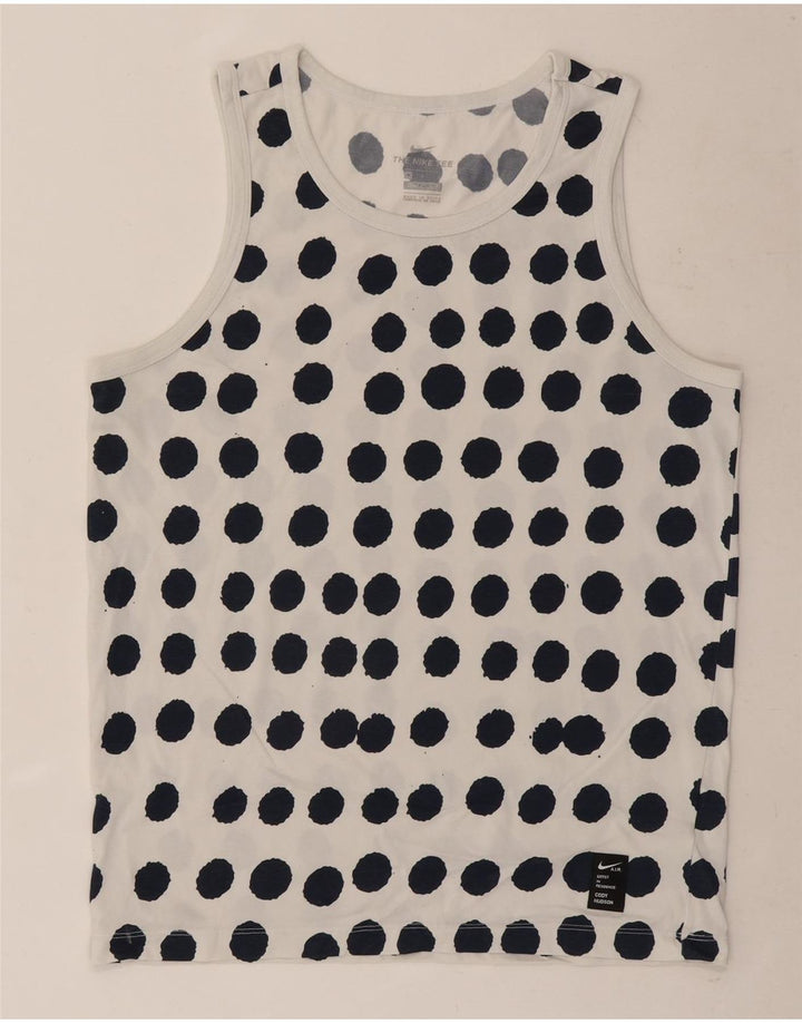 Vest Vest Top Dri Fit Nike pentru bărbați, mediu alb, buline