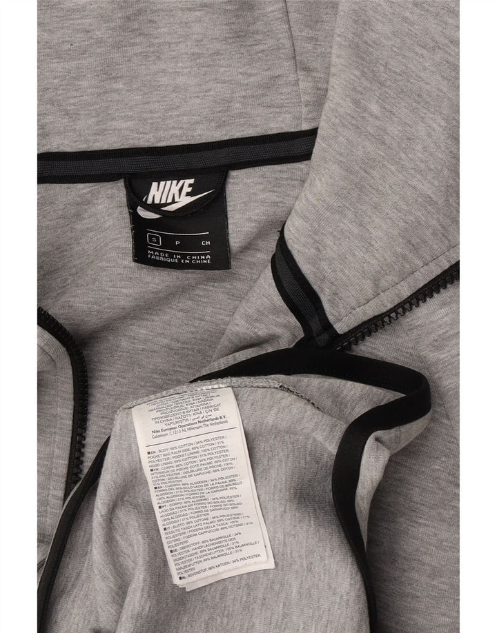 Pulover Nike pentru bărbați, cu fermoar, din bumbac cu pete mici, gri