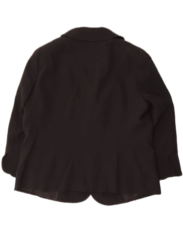 Sacou blazer pentru femei Luisa Spagnoli UK 18 XL Mătase neagră