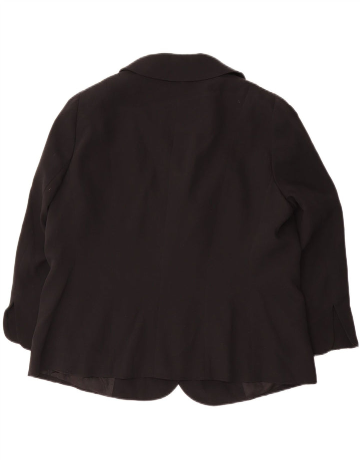 Sacou blazer pentru femei Luisa Spagnoli UK 18 XL Mătase neagră