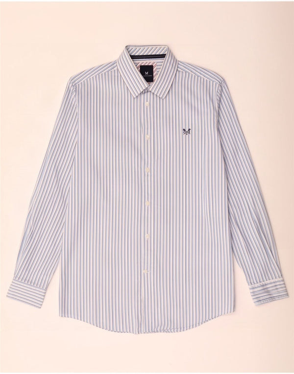 Crew Clothing Cămașă clasică pentru bărbați, mare, albastru, bumbac cu dungi