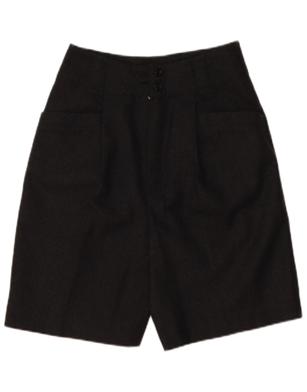 Pantaloni scurți casual pentru femei VINTAGE cu talie înaltă EU 36 Mici W28 Lână nouă gri