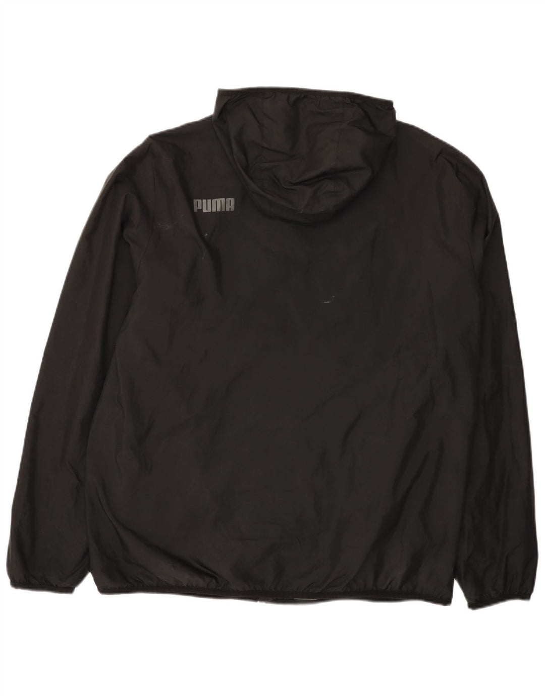 Jachetă de ploaie cu glugă Puma pentru bărbați UK 18 XL, poliester negru